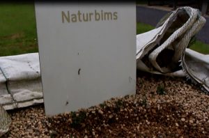 Sack mit Naturbims. Bims ist ein vulkanisches Produkt und ist ein schwimmender Stein, Foto: Angelika Albrecht