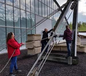 Römischer Baukran im Römerbergwerk Meurin, Foto: Angelika Albrecht